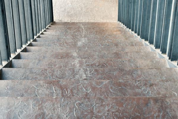 Concrete Stair Stamping in Santa Barbara