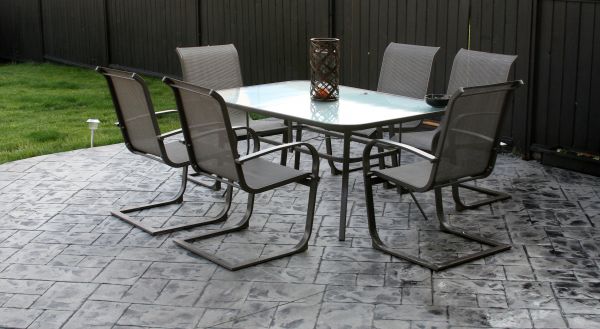 Backyard Concrete Stamping in Santa Barbara
